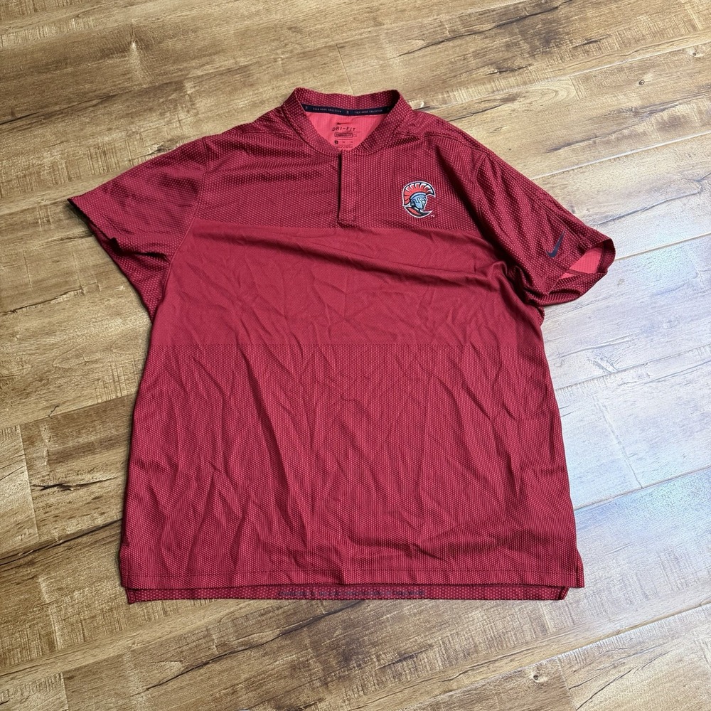 Nike Dri-Fit Tiger Woods Blade Collar Polo Sz XL University Of Tampa Spartans